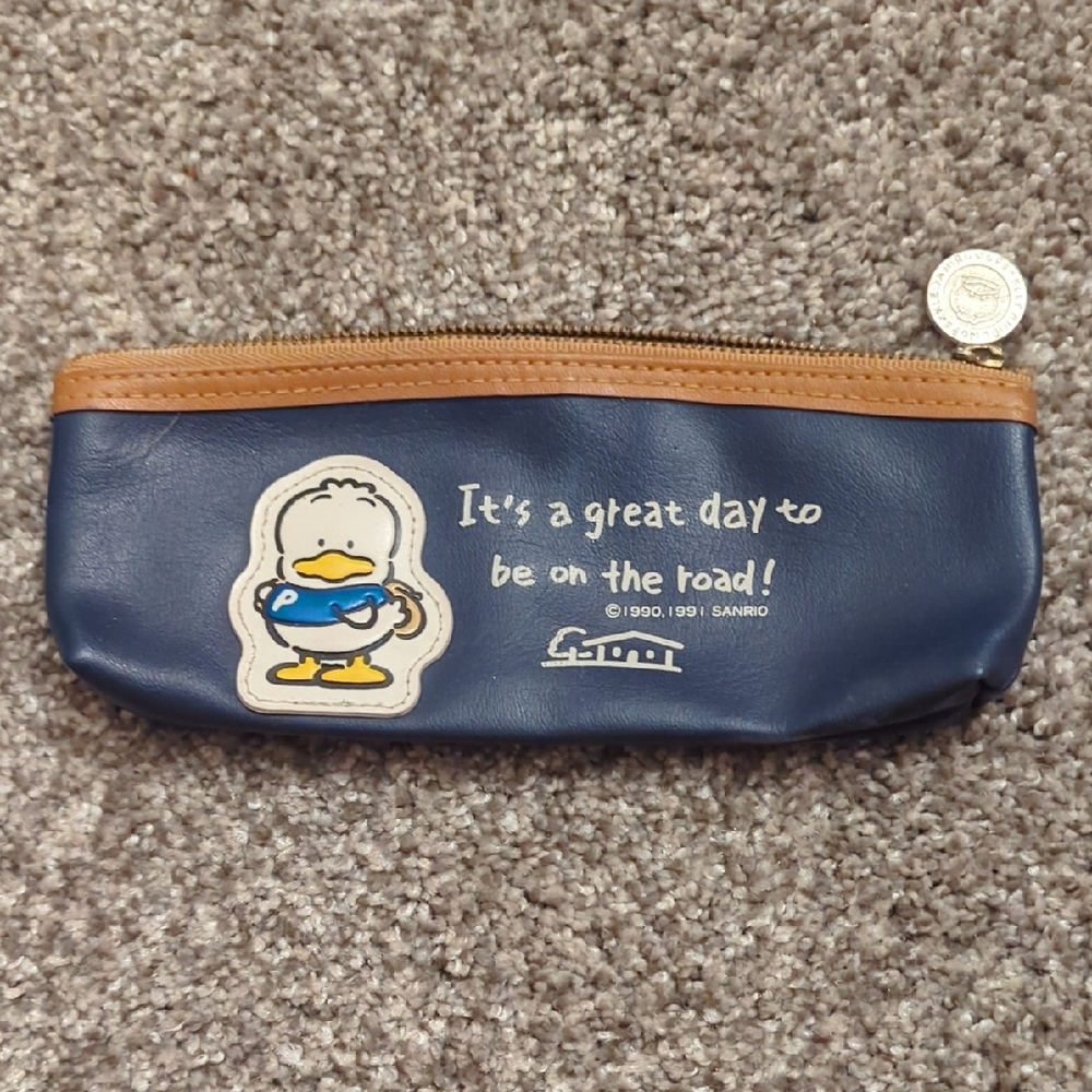 Sanrio Navy and Brown Character Pouch